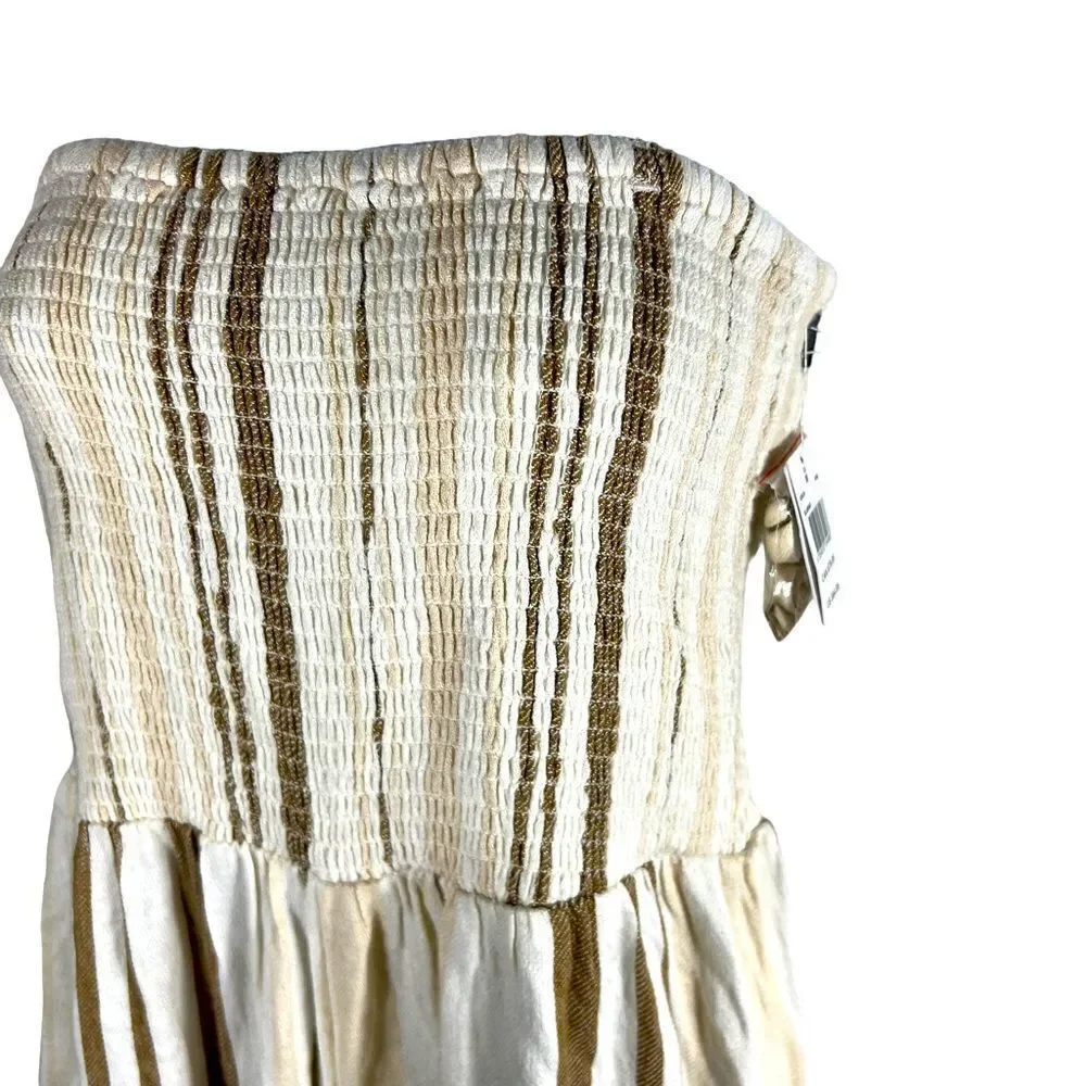 Ripcurl Sol Linen Smocked Cropped Jumpsuit - Picture 7 of 13